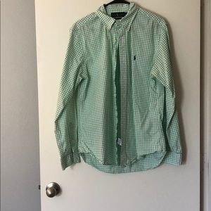 Ralph Lauren Slim Fit Green Button Down